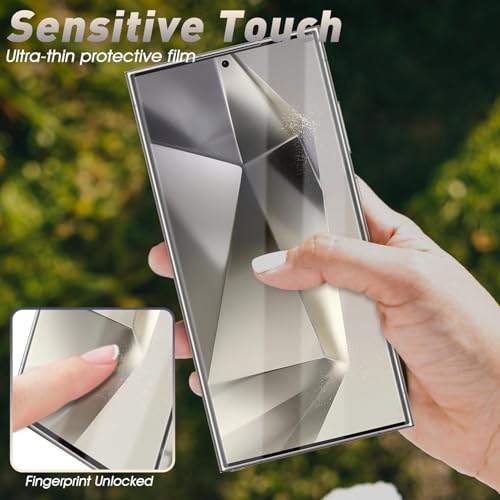 Image of SHILD Silicone-(2 Pack Full Screen Protector Guard For Samsung S25 Ultra Perfect-Fits Design(6.8-inch Screen Size)|Transparent Screen Guard For Galaxy S25 Ultra-Fingerprint Support /S PEN Compatible /HD