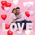 60-Piece 12-Inch Red, White, Pink Heart-Shaped Latex Balloons Set - Romantic Love Heart Balloons Decorations for Valentine's Day, Anniversary, Wedding, Bridal Shower, Proposal, Birthday Party Favor - Image 4