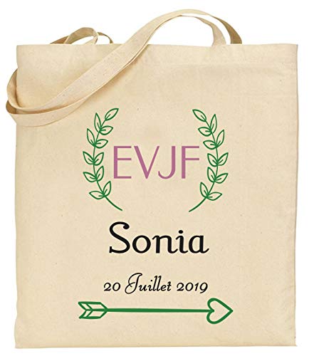 Tote Bag EVJF Personnalisé – Cadeau souvenir original Enterrement de Vie de Jeune Fille pour une journée réussie entre copine avec témoins du Mariage (organisation cocktail spécial EVJF)