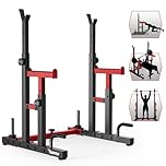 PASYOU Adjustable Squat Rack, Heavy Duty Gym Rack Stand,Multi-Function Weight Rack Stand,Push up Portable Strength Training Dumbbell Rack,Max Load 250kg