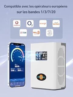 ANYCALL Amplificateur Reseau Mobile 5G 4G LTE GSM sur la Bande 1, 3, 7 et 20 pour Orange SFR Free Bouygues Télécom et Plus, Amplificateur de Signal Cellulaire avec Antenne Omnidirectionnelle
