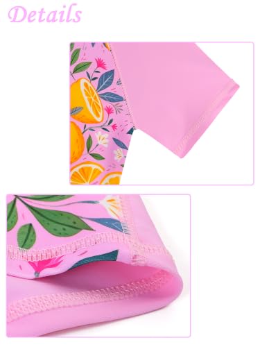 Image of Girls Two Piece Swimsuit Floral UPF 50+ Rash Guard Set Kids Beach Swimwear