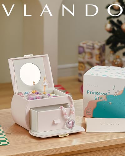 VLANDO Boîte à bijoux fille avec boîte à musique, jouet cadeau de 4 5 6 – vue 7