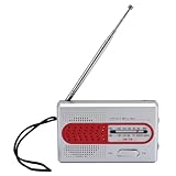 Fuente de alimentación de la batería conveniente: alimentado por 2 baterías AA, no hay necesidad de baterías profesionales, facilitando los reemplazos durante las actividades de viaje o al aire libre. Disfrute de la diversión de radio extendida sin interrupción.