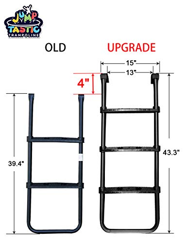 JumpTastic Trampoline Ladder/Universal Trampoline Accessories/for Kids with 3 Wide Skid-Proof Steps/Next Day Shipping