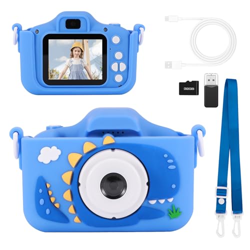 Miawtro Children's Camera, 1080p Kids Canera with 2.0 Inch Screen and 32GB SD Card, Kid Toys with 20 Million Hd Pixels, Suitable for 3-12 Years Old Boys and Girls Birthday