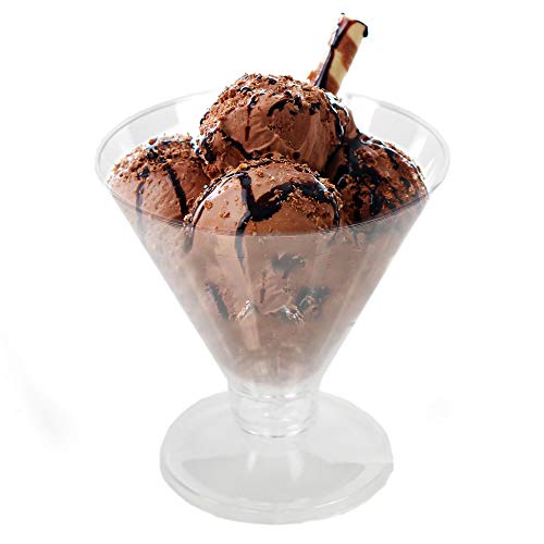 MALIBU Lot de 96 coupes transparentes en plastique 310 cc Idéal pour déguster les glaces granites mousseuses et desserts