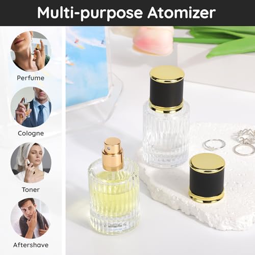 Segbeauty 1oz Glass Perfume Travel Refillable Atomizers 4pcs, Small Perfume Spray Bottle Empty, 30ml Clear Travel Cologne Sprayer with Refill Tool Kit, Sample Cologne Bottles, Fragrance Atomizer by Segbeauty - Image 5