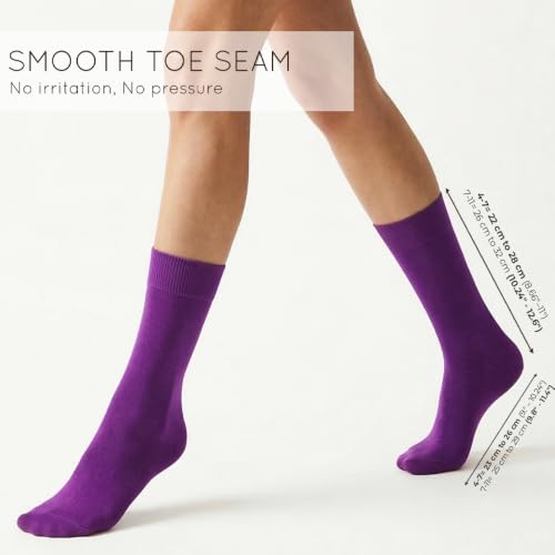 Image of Mysocks Unisex Extra Fine Combed Cotton Crew Socks |5 Pairs Set | Seamless Toe | Make Your Steps Enjoyable