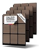 Dalsys 4x Pannelli acustici con motivo a quadrati 3D 60 x 60cm Noce legno