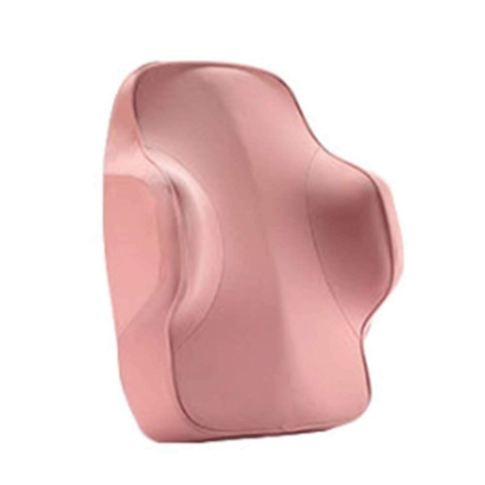 Coussin de soutien lombaire rose pour soulager le dos au bureau et en voiture