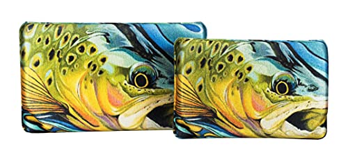 Coldwater Fly Fishing - Light Weight Floating Designer Trout Picture Fly Box - Medium Vest Size #TOP2