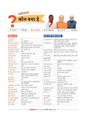 Image of Arihant Headlines Current Affairs Yearly (Varshiki) 2026 | 360 Review of Jan-Dec 2025 | 3000+ One-Liners & 10 Current Practice Sets | National, ... State PSC, SSC, NDA /CDS Exams | Hindi Medium