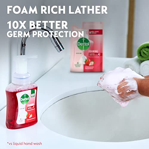 Image of Dettol Foaming Handwash Refill - Strawberry, 700ml | Rich Foam | Moisturizing Hand Wash | Soft on Hands (Pack of 2)