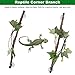 Plplaaoo 2Pcs Reptile Corner Branch with Suction Cups – Flexible Climbing Terrarium Plant Decoration for Bearded Dragon Gecko Snake Habitat, Terrarium Plant Ornament with Suction Cup