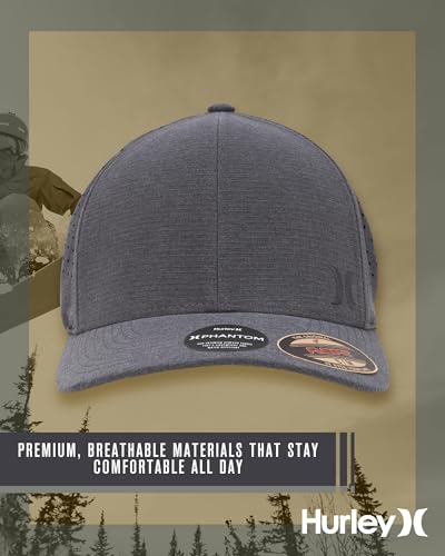 Image of Hurley Men's Baseball Cap - Sweat-Wicking Fitted Baseball Hats for Men (S-XL)