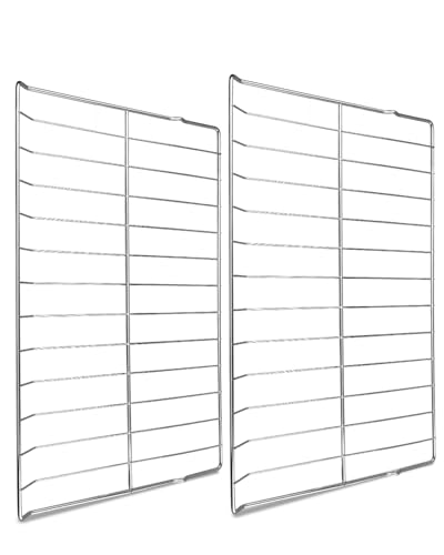 MHL63411403 Oven Rack Fit for LG Range Stove LDG4313ST LREL6323S, 304 Stainless Steels Oven Wire Rack Baking Rack Replace MHL63411401 MHL63411402 MHL62112101, 24.8 x 16.2 Inch, 2 Pack