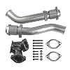 JDMSPEED New Turbo Diesel With Hardware Bellowed Up Pipe Kit Replacement For Ford F250 F350 F450 F550 Super Duty 7.3L 1999-2003 Replace F4TZ6K854F F4TZ6K854C F81Z6K854EA 679-005