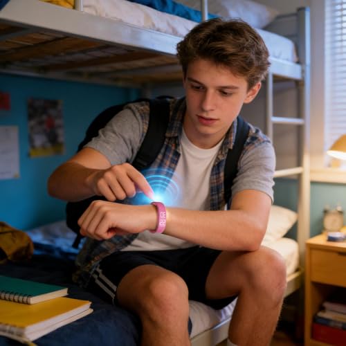 Reloj con alarma vibratoria silenciosa y diseño impermeable de silicona para estudiantes 2