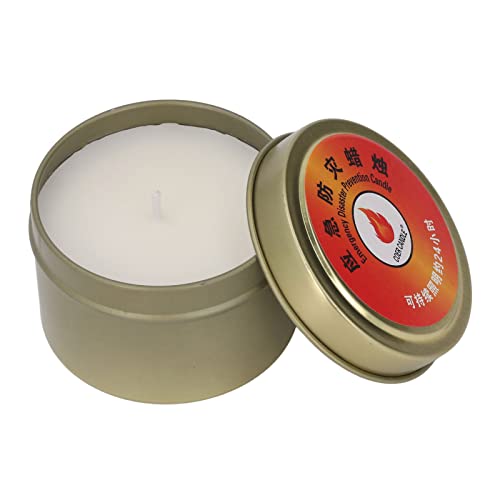 Candle - 24 Godziny Długo Płonąca świeca Awaryjna, Wodoodporna Bezdymna Długo Palić świece dla Przerw w Dostawie Prądu, Natychmiastowe świece Awaryjne dla Outdoor, Camping,(Złoto)