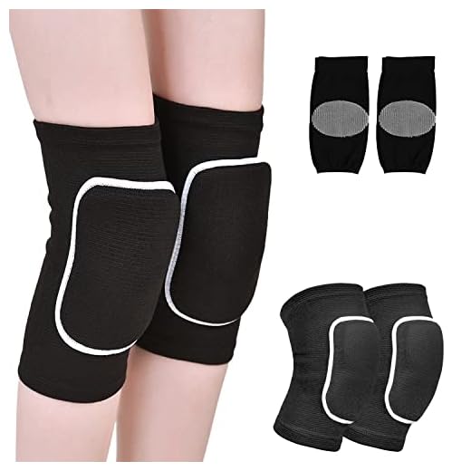 PFLYPF 1 par de rodilleras de baile y 1 par de rodilleras deportivas, suaves y transpirables, rodilleras protectoras, rodilleras de esponja de baile para hombres y mujeres (negro)