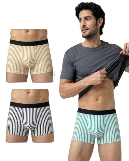 Men's Nylon Printed Trunks Underwear Pack of 3 | Soft & Stretchable Breathable Innerwear for Men | Comfortable Briefs with Elastic Waistband-image-14