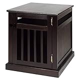 Casual Home Wooden Small Pet Crate, End Table, Espresso,19.5'W x 22.5'D x 22.5'H