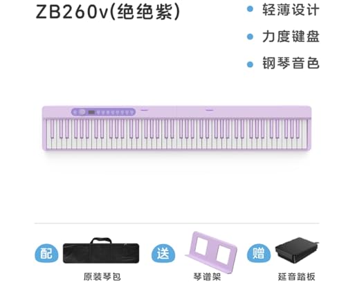Piano électronique pliable 88 touches Violet Xinghai Tup Tup clavier compact