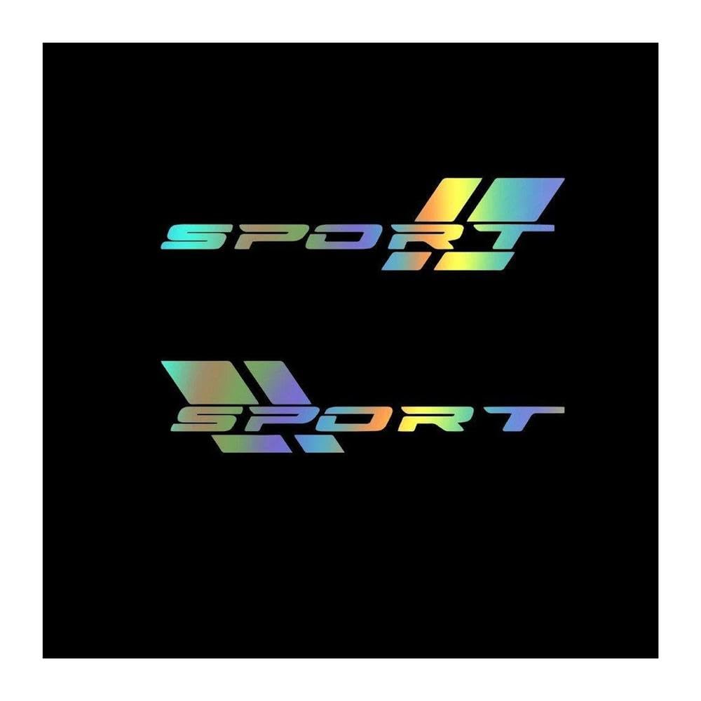 Sport Car Sticker Vinyl Decal for Rearview Mirror Head Engine Cover Windows Decoration(Reflective Lasers)