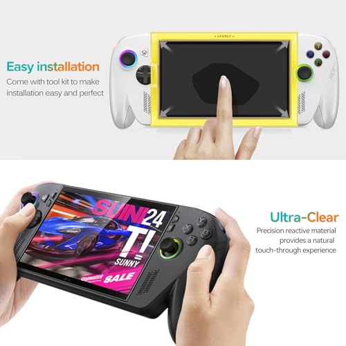 Image of ivoler Pack of 3 Tempered Glass for ROG Xbox Ally /ROG Xbox Ally X Handheld 2025, Easy Installation with Mounting Frame, Precise Alignment, 9H Hardness Screen Protector, HD Clear, Anti-Scratch