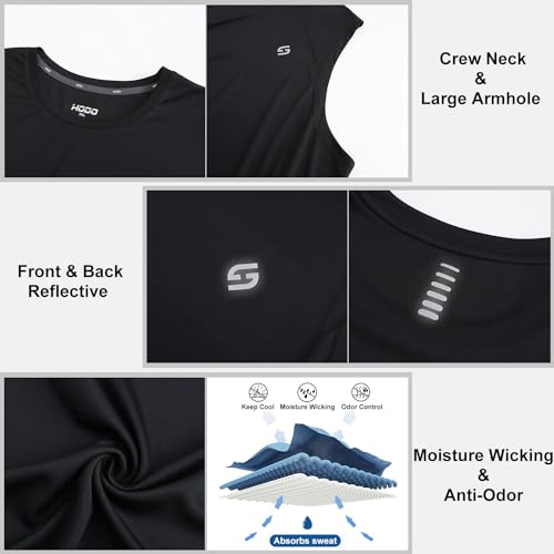 HOdo Big and Tall Mens Tank Tops Moisture Wicking Undershirt 3XL-6XL4