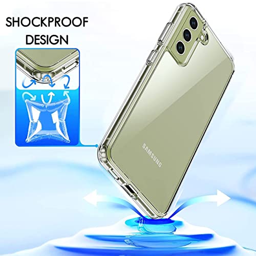 TheGiftKart-Ultra-Hybrid-Back-Case-Cover-for-Samsung-Galaxy-S21-FE-5G-Crystal-Clear-Hard-Back-Shockproof-Design-Camera-Protection-Bumper-Case-Cover-for-Samsung-S21-FE-5G-PC-TPU-Transparent