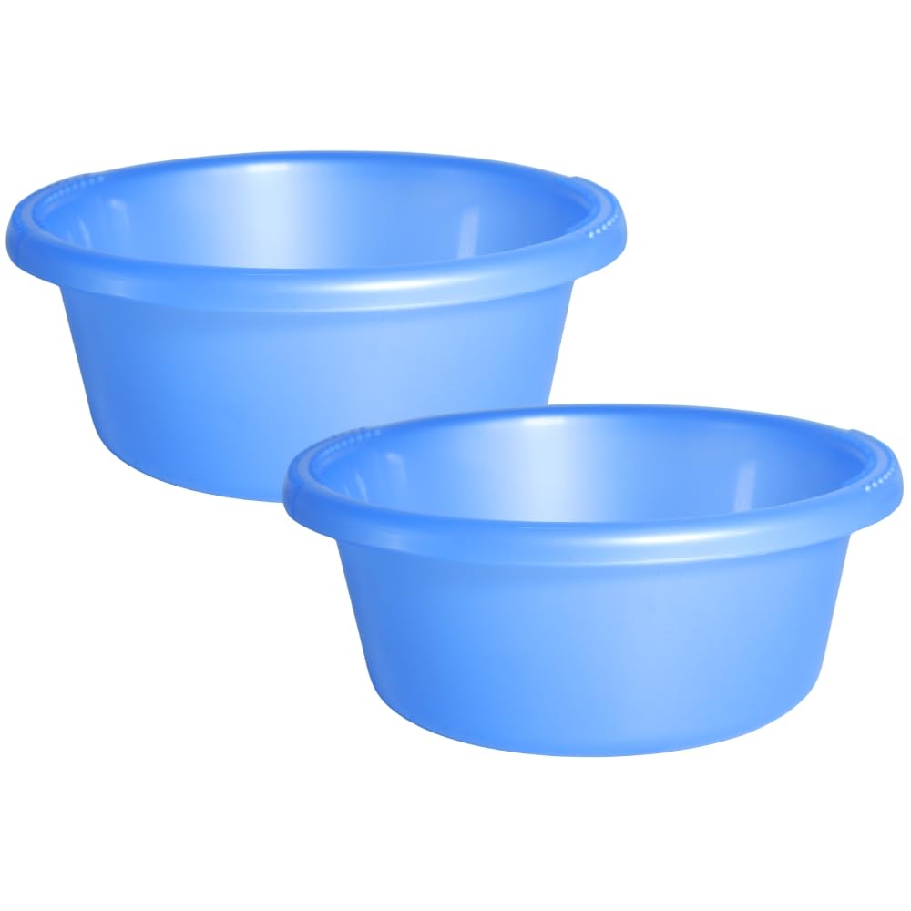 Sunaira Mixpro Multipurpose Round Plastic Bowl 750 ml for Mixing,Serving,Washing Fruits & Vegetables,Hair Colour,Dough and Food Storage|Food Grade,Stackable|Kitchen,Salon|Set of 2|Blue-image-13