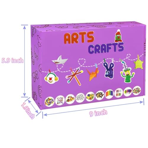 2000 Pcs DIY Arts and Crafts Supplies Kit for Kids - Kids Craft Kits Art Supplies Material Set with Pipe Cleaner All in 1 Crafting Collage Activity for Toddlers Gifts Toys Age 5 6 7 8 9 Year Old Girls - Image 6