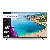 THOMSON 65 Zoll (165 cm) 4K Ultra HD Smart Android TV, Google Assistant, Wi-Fi, Dolby Digital, Bluetooth, Triple-Tuner (Kabel/Satellit/Antenne), HDMI, CI+, A+ Panel – 65UA5S13