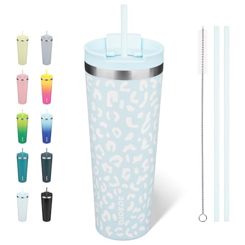 Image of BJPKPK 26 oz Coffee Tumbler with Straw, Insulated Stainless Steel Cup