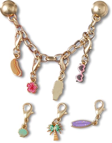 Image of Crocs Unisex Girls and Teens Cute Collection Multi Packs Tropical Removable Charm Chain 5 Pack