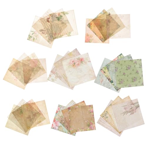 Papel para Scrapbooking Vintage Botánico y Material Creativo Diario