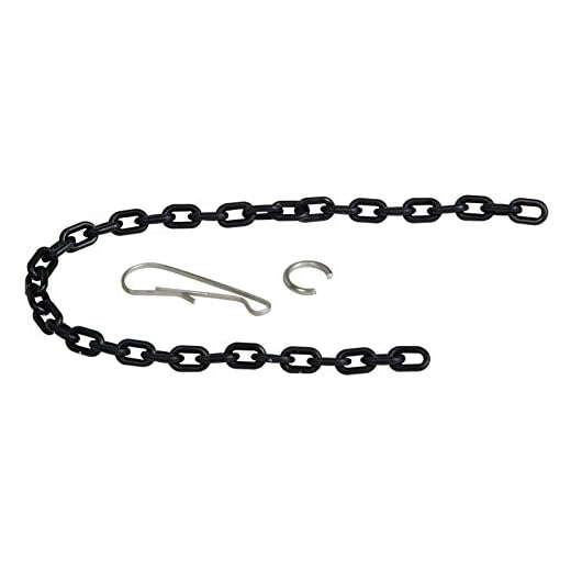 Fluidmaster 5104 Universal Kink Free Toilet Flapper Chain Replacement Black