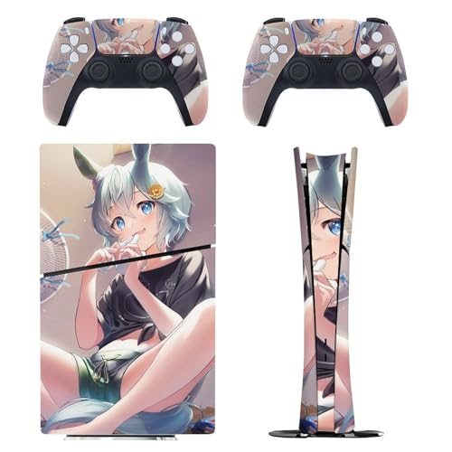 PS5 Slim �p �X�L���V�[�� �G���A�j���� �X�J�C����� �� �{�̂ƃQ�[���R���g���[���[�ɑΉ�����X�e�b�J�[ �y�����݌v �f�W�^���E�G�f�B�V������p�z ���^�V�[�� �{�̕ی� �X���� �A�N�Z�T���[ �w��/��/����/�ق���h�~ ��G��/�U�M�ǂ� ���� ��