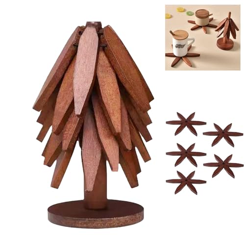 Walnut Tree Wooden Folding Heat Insulated Table Mat