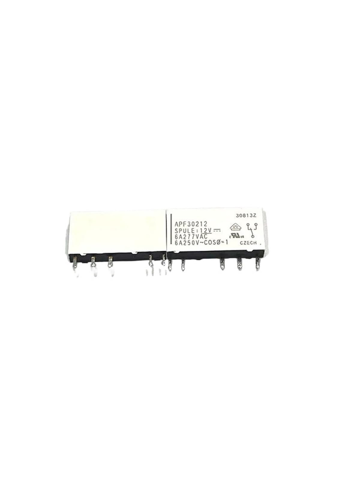 Relé APF30212 de 12V 5 pines normalmente abierto para circuito impreso 6A CC 3