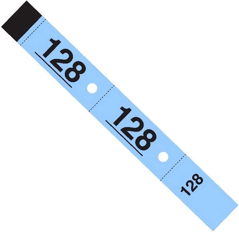 500 Tickets Vestiaire | 3x20cm | Perforés – 3 Parties | 10 lots de 50 tickets | Bleu