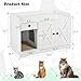 BKNROIHB Farmhouse Style Cat Litter Box Enclosure with Storage Drawer and Cat Litter Mat
