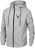 ZEDIYANJIN Sweatshirt Männer Jersey-Sakko - Basketball-Fan Milwaukee Bucks Sweatshirt Donner Trainings mit Kapuze Langarm Sweater Cardigan Grau-XXXL (Color : Grey, Size : X-Large)