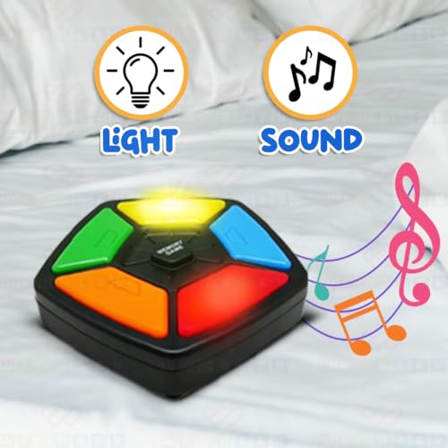 Image of Wembley Glow Up Memory Game| Battery Operated Educational & Joyful Game| with Unique Lights and Sounds & 30-Level Brain Challenge for Kids| Thoughtful Gift Option for Boys & Girls Age 7+ & Up