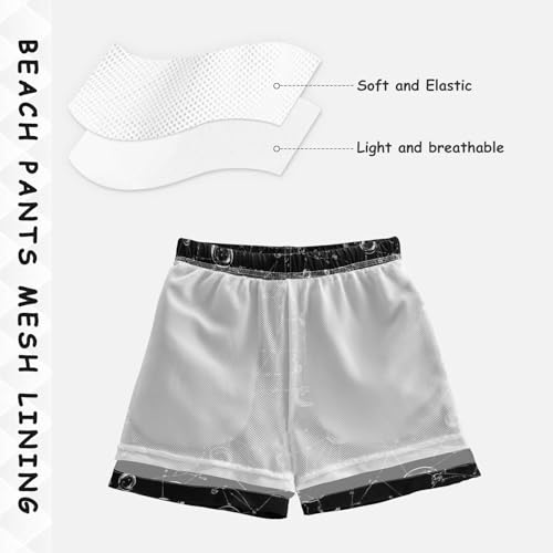 Boys Beach Board Shorts Cobweb Drop Water Swim Trunk Teen Swimwear 8-16Y Multicolor4