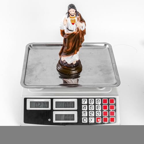 Figurka Jezusa, Ozdoba Stołowa Jezusa 20,8 cm, Religijna Figura z Żywicy do użytku wewnętrznego: do Pokoju Modlitewnego, Ceremonii, na Półkę, Salonu, Sypialni i Domowego