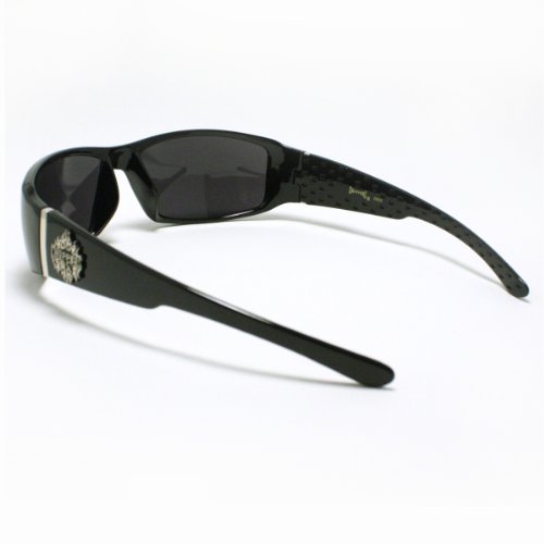 Mens Choppers Sunglasses Biker Motorcycle Logos Flame All Black4