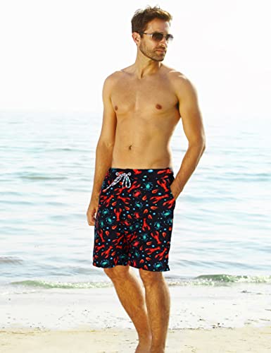KYKU Swimming Trunks Men Swim Shorts Swimwear Beachwear Board Shorts with Pocket3